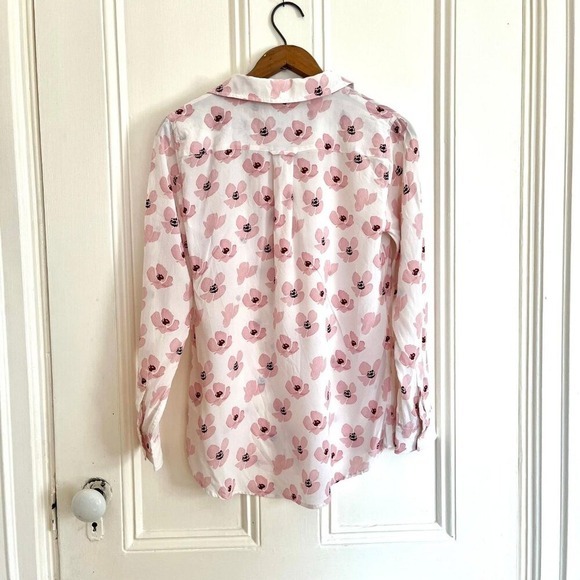 Rails Floral 100% Silk Long‎ Sleeve Button-Down Blouse – Size S - Picture 4 of 7